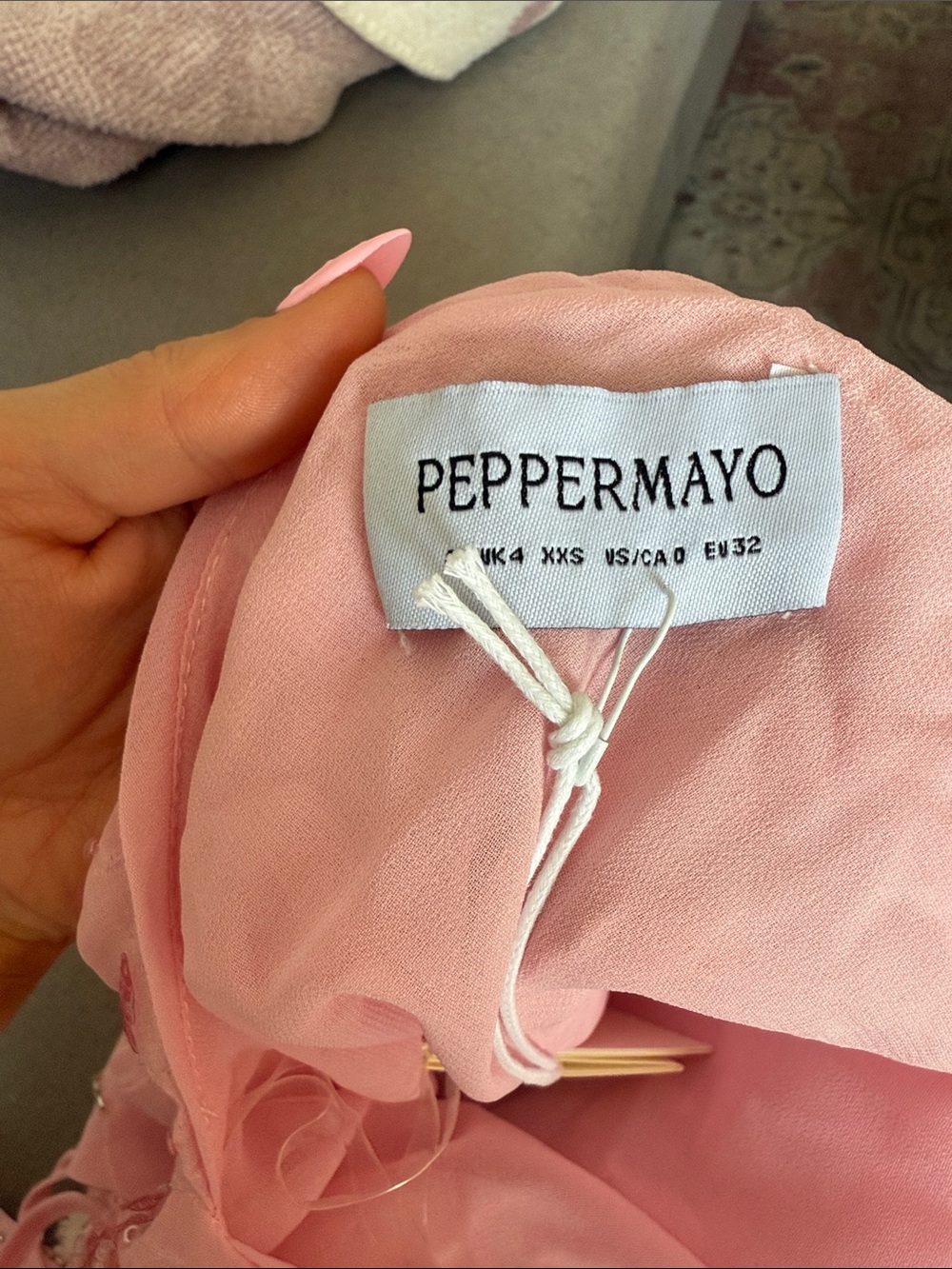 Peppermayo Cinzia Beaded Mini Dress - Pink - Picture 3 of 4